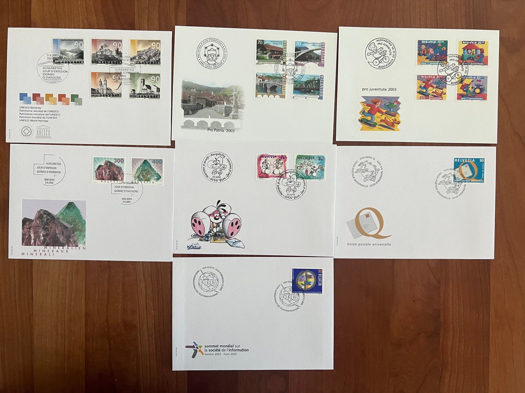 Tutti i francobolli: Sammlung 7  FDC Briefe 2003   (R747) – Usato da Hinwil venduto da Sidi4