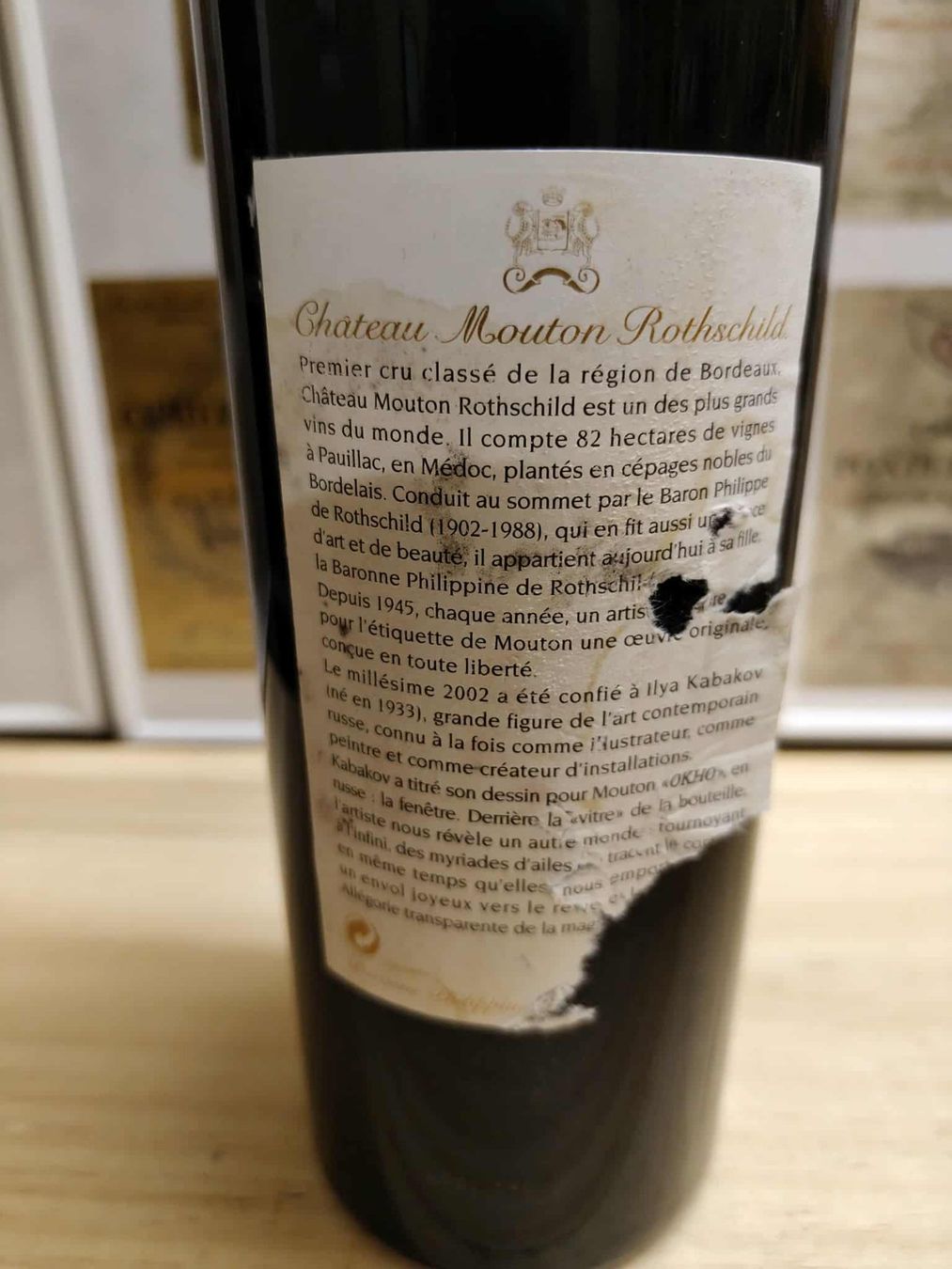 Mouton Rothschild Vino: 2002 CHATEAU MOUTON ROTHSCHILD – Nuovo e nell'imballaggio originale da Münchenstein venduto da weinundspirituosen 3