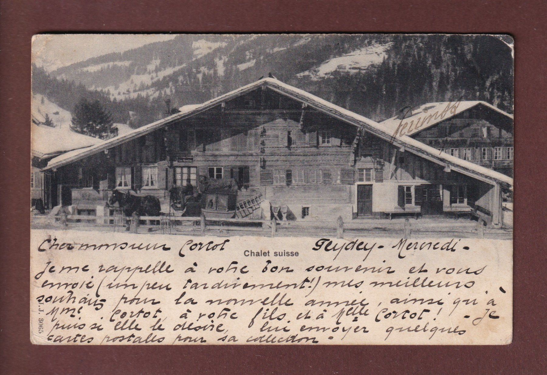 Cartoline postali: CHALET SUISSE - 1902 obl. Leysin – Usato da Pully venduto da nicecards