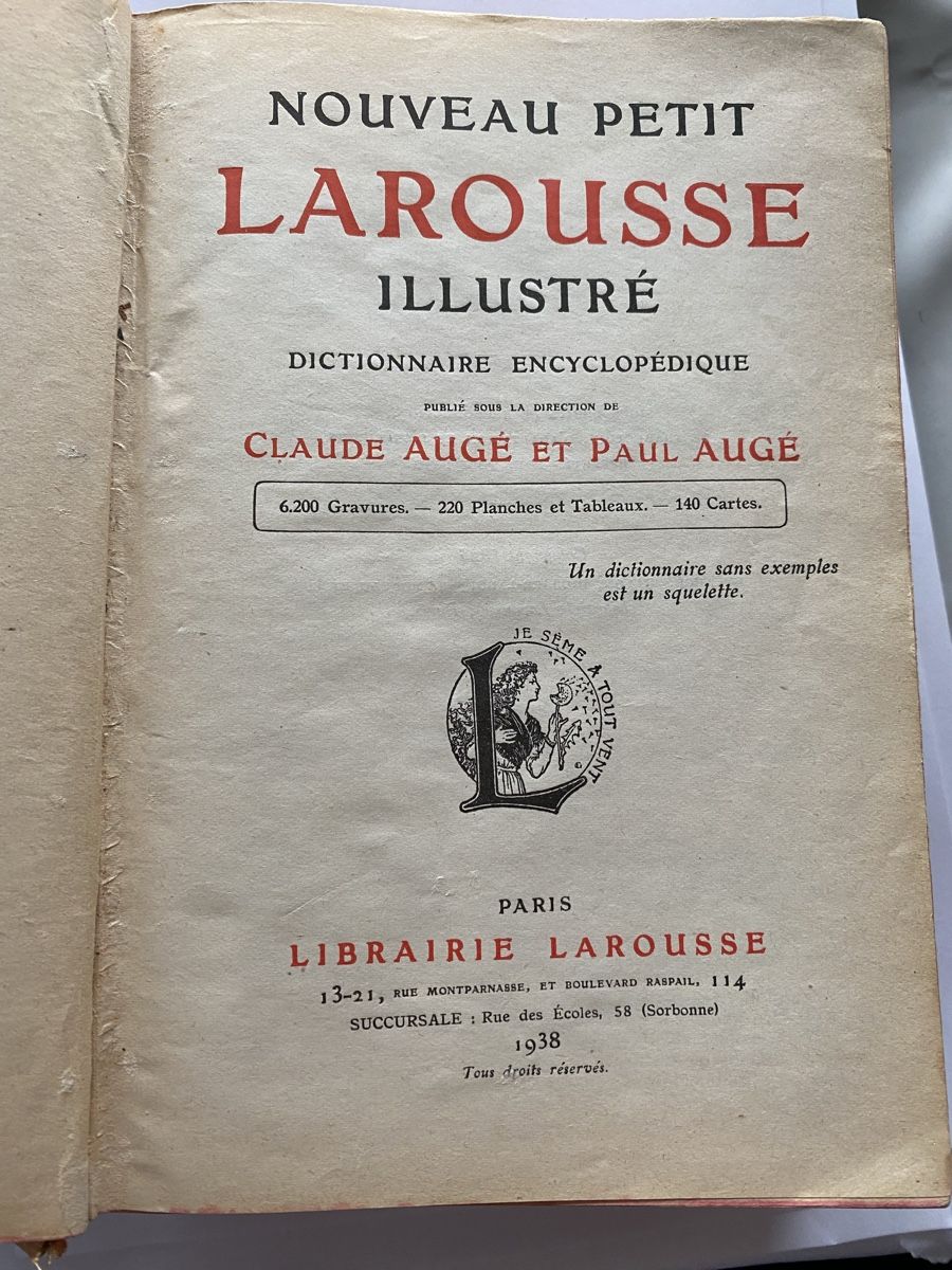 Libri: France, Ancien dictionnaire Larousse – Usato da Corsier-sur-Vevey venduto da Ginoarturo 1