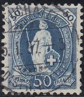 70D mit Vollstempel Neuchâtel 5.1.1897, 13 Zähne