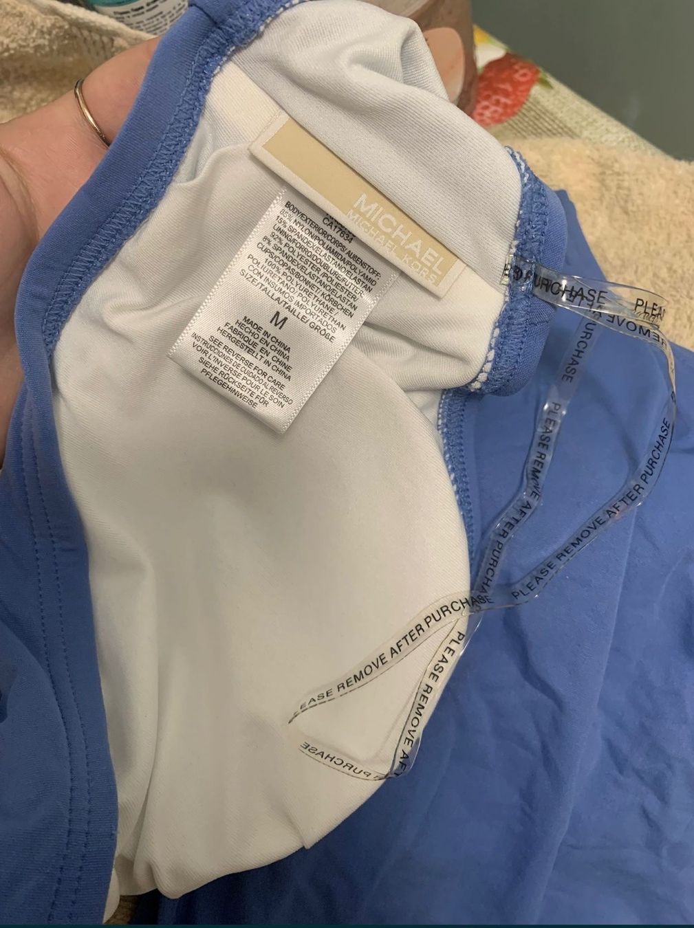 Costumi da bagno & Bikini: Badeanzug blau, original, Michael Kors. – Usato da Zell LU venduto da AliAli24 5