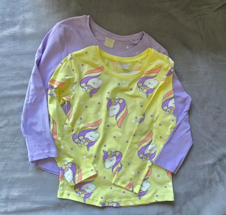 2x Kinder Langarmshirt Gr 116 NEU