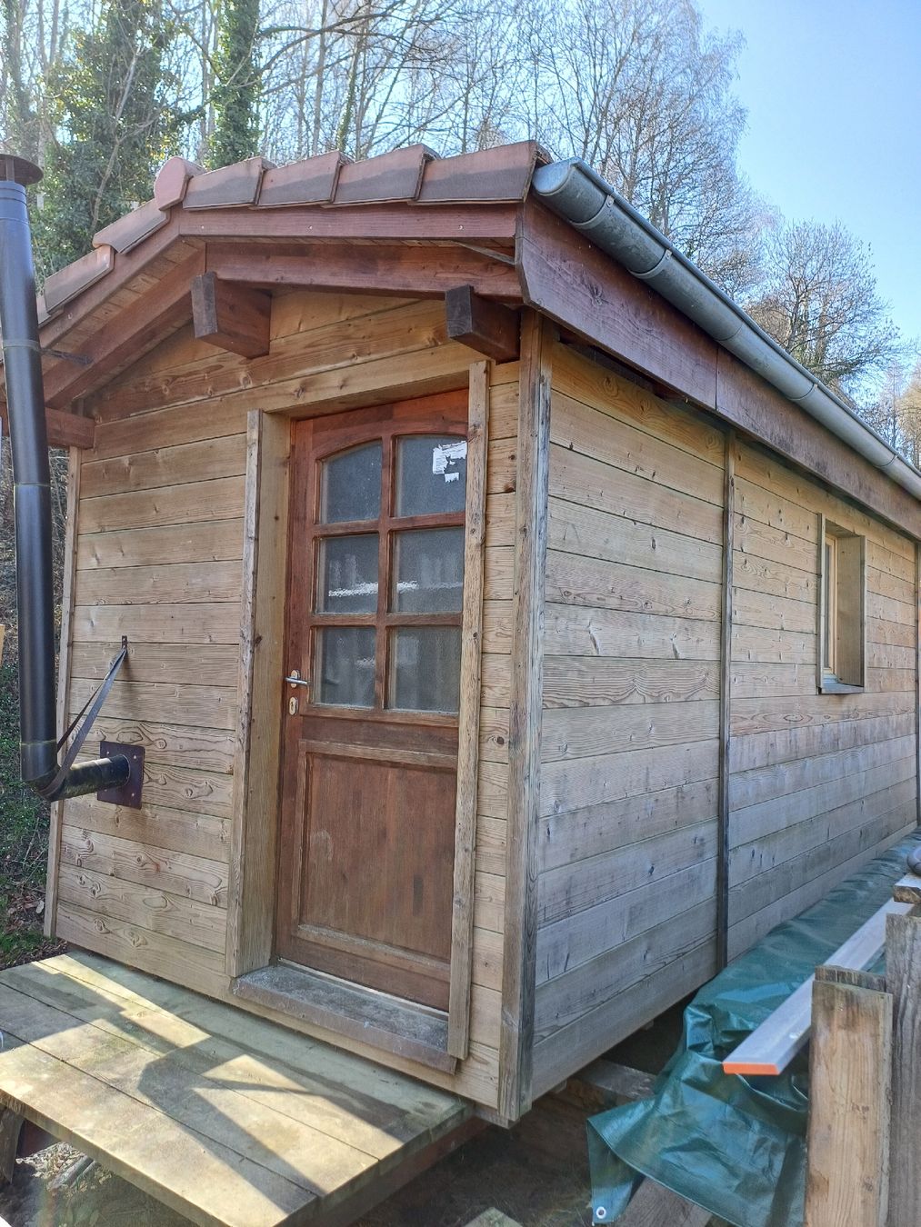 Casette da giardino & serre: gartenhaus isoliert mit holzherd – Usato da Châtillon venduto da Holzbau777
