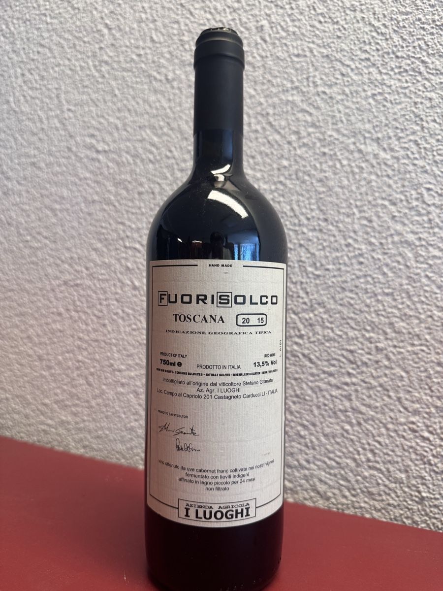 Vino: FUORISOLCO Toscana 2015 750ml – Nuovo (secondo la descrizione) da Remigen venduto da PliskinGT