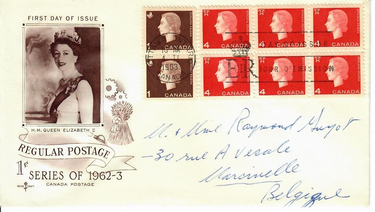 Alle Briefmarken: Brief, Kanada – Gebraucht aus Hochdorf von Ziegel-16