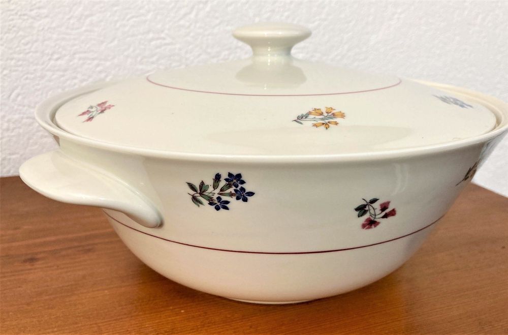 Coupes: Suppenschüssel Porzellan Langenthal 1946 farbiges Dekor TOP – D'occasion à Wangen b. Olten par Buntgemischt 2