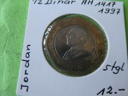 Jordanien 1997, 1/2 Dinar   stgl,