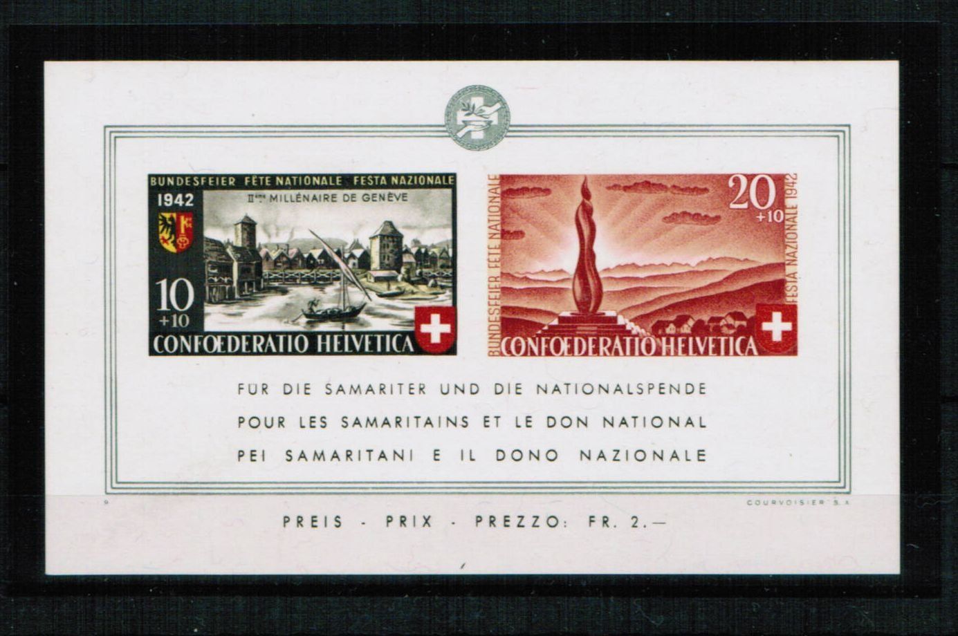 Tutti i francobolli: Pro Patria Block 1942 ** postfrisch – Nuovo (secondo la descrizione) da Bern venduto da peri02