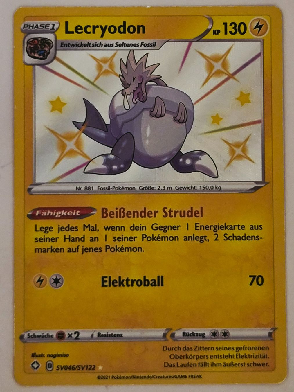 Pokémon Sammelbilder & Trading cards: Lecryodon / Aectozolt / Glänzendes Schicksal / SHF SV046 – Neu (gemäss Beschreibung) aus Arni AG von PokemonCardsStore