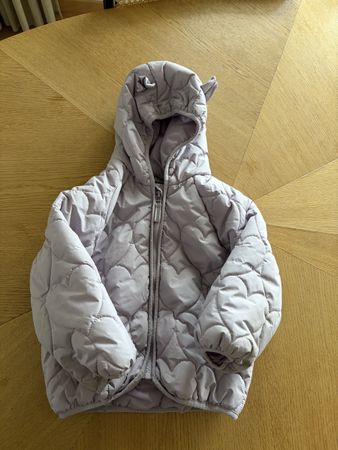 Lila Kinder Steppjacke mit Kapuze Grösse 98/104