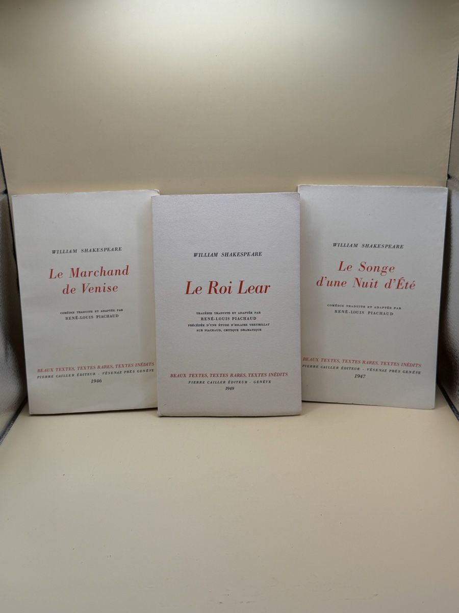 Libri: Shakespeare Pierre Cailler numérotés Genève 1946-49 – Usato da Genève venduto da sho_67qj