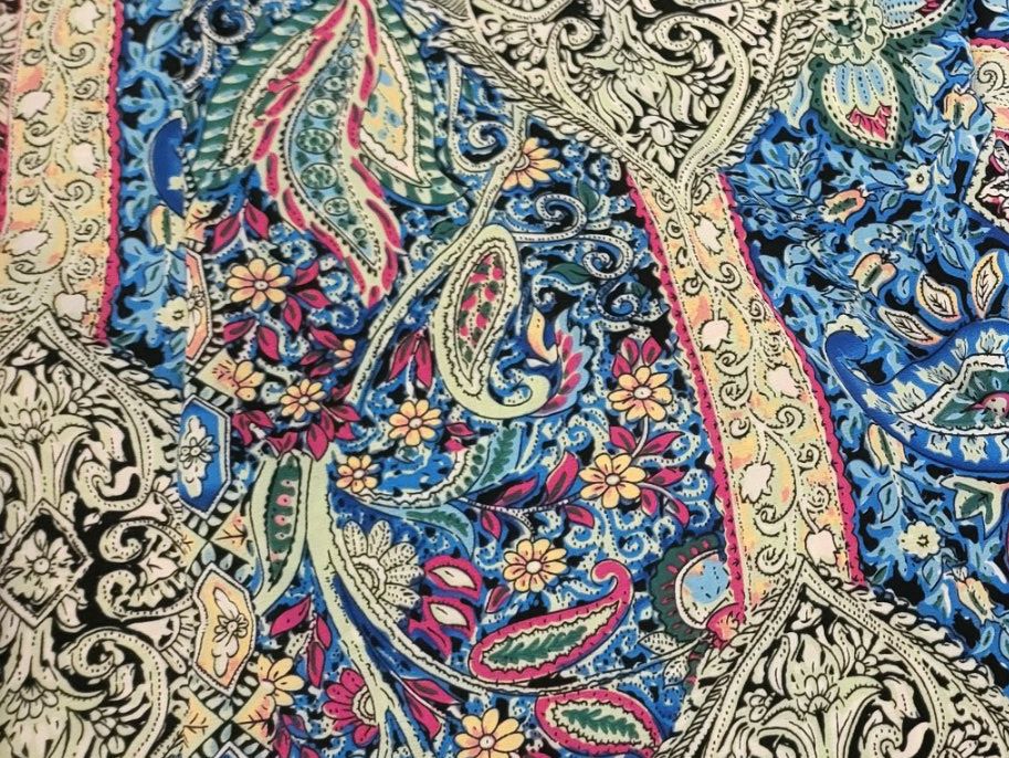 Internationale Kunst: Sommer Kimono,  Blaues Paisley Muster – Neu (gemäss Beschreibung) aus Basel von sci_67ms 4