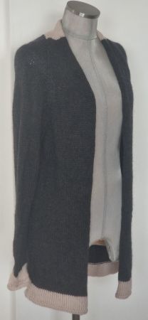 SM 36-40 handgestrickte Strickjacke Cardigan Wolle Cashmere