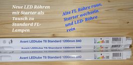 LED Röhrenleuchten 2 Stk.NEU T8  120cm