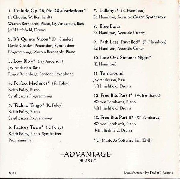 CD: Waren Bernhard, Jay Anderson, Ed Hamilton, Keith Foley, – Usato da Unterbäch venduto da laqug 2