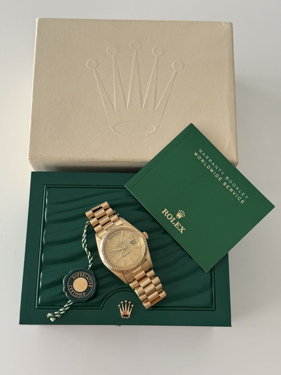Rolex Orologi: Rolex Day-Date 18K Full Gold Uhr mit Box – Usato da Schaffhausen venduto da Sotherbyss 4