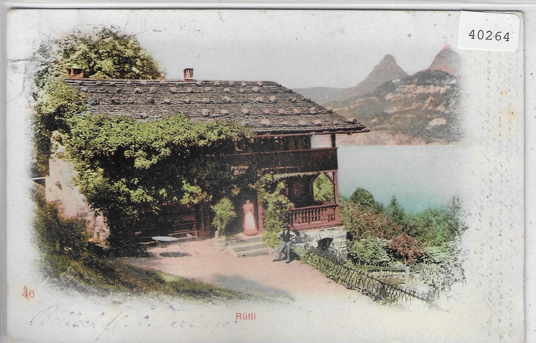 Cartoline postali: Rütli - animee belebt - Litho – Usato da Ettingen venduto da Kartenplanet