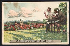 Kempten, Turnfest 1905, Ortsansicht mit 