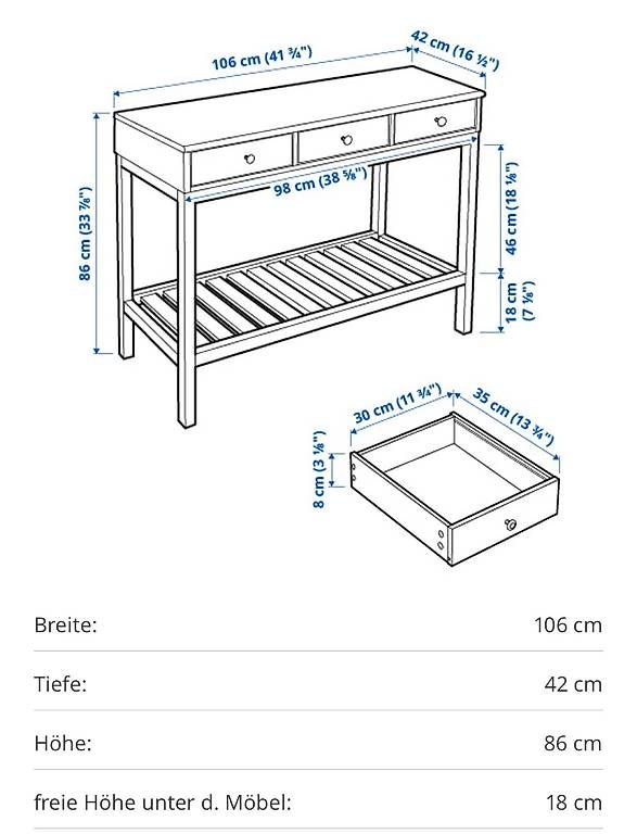 Kommoden: Kommode / Ablagetisch Ikea – Gebraucht aus Baden von taatjanaa 2