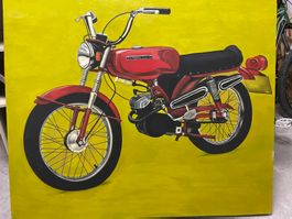 Bild, Oelgemälde "Motorrad", 120 x 100cm