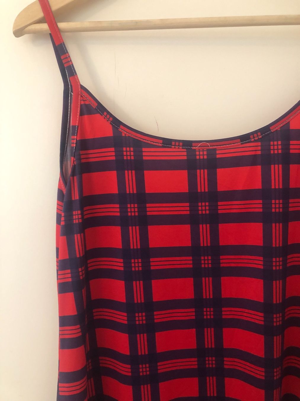 Vestiti: Rot blau gemustertes Kleid Bikini Stoff – Usato da Zürich venduto da gioiali92 2