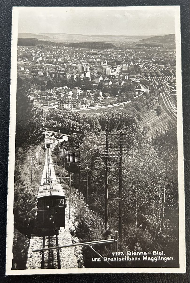 Ansichtskarten: Drahtseilbahn Biel - Magglingen  – Gebraucht aus Horw von Tellbub