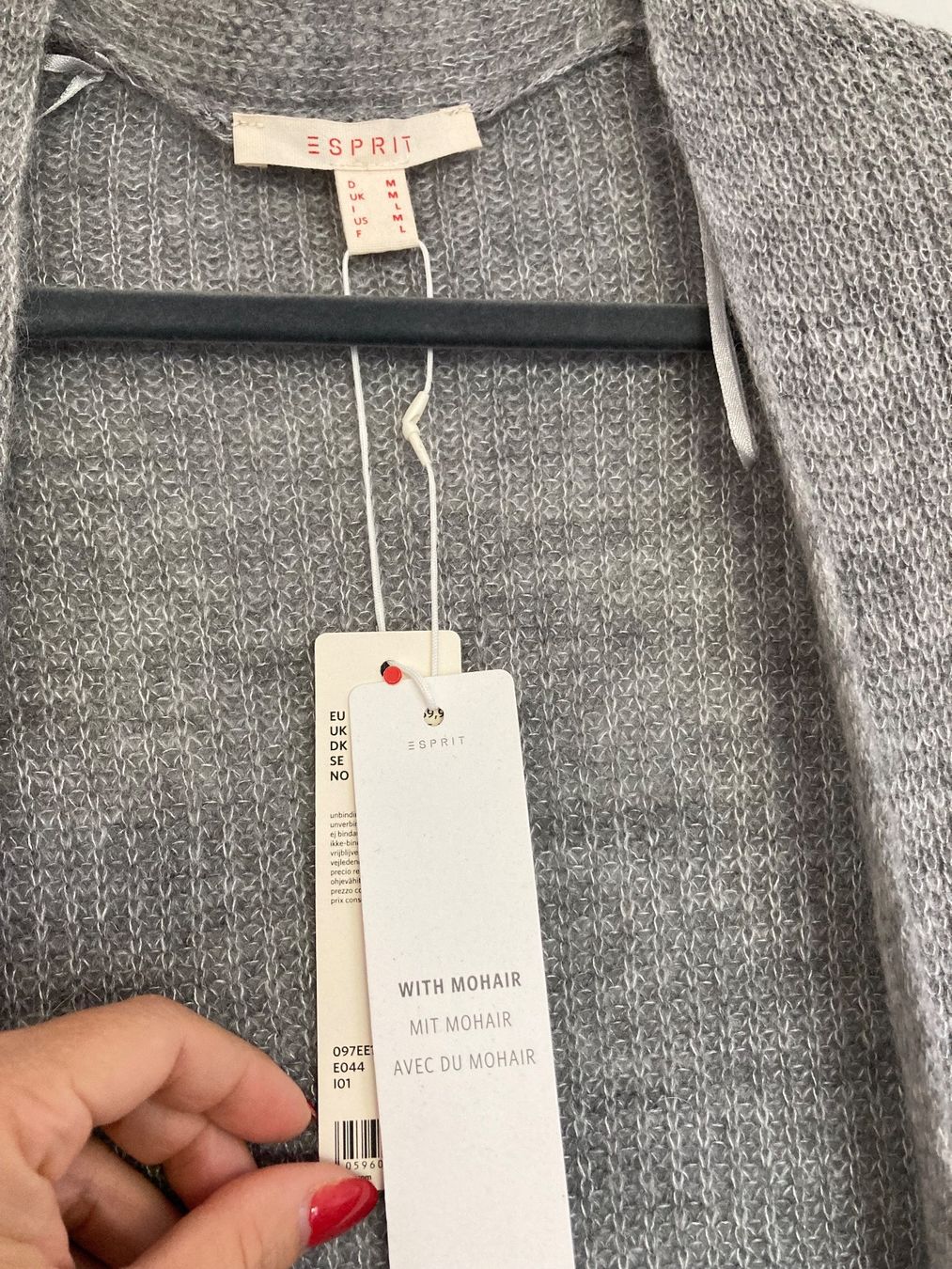 Esprit Jacken: Esprit Long-Cardigan, hellgrau, Gr. M mit Etikette – Neu und originalverpackt aus Schlieren von cotopaxi06 3