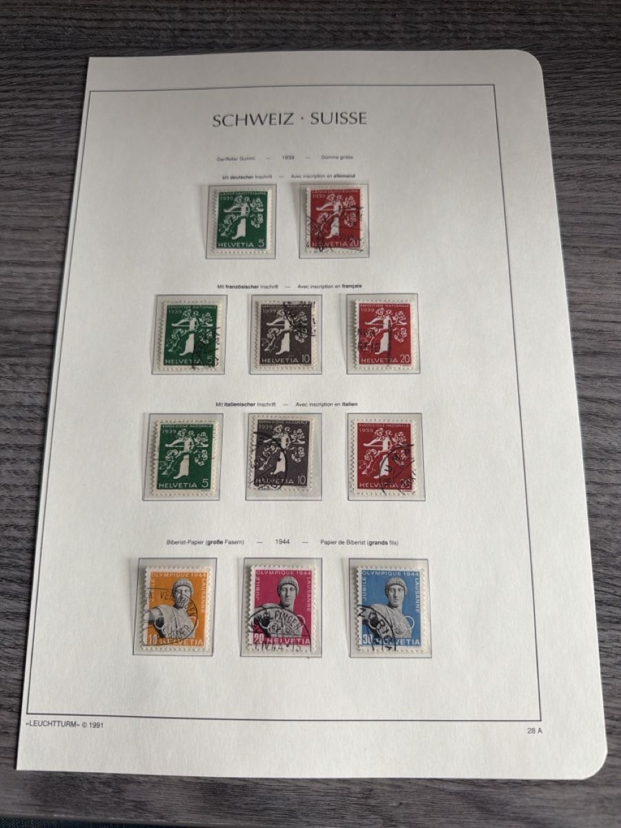 Tutti i francobolli: Schweizer Briefmarken Sammlung, Helvetia, 1939/1944 – Nuovo (secondo la descrizione) da Tafers venduto da Tschanz-Solutions