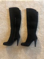 Bottes hautes avec talons hauts en cuir 36