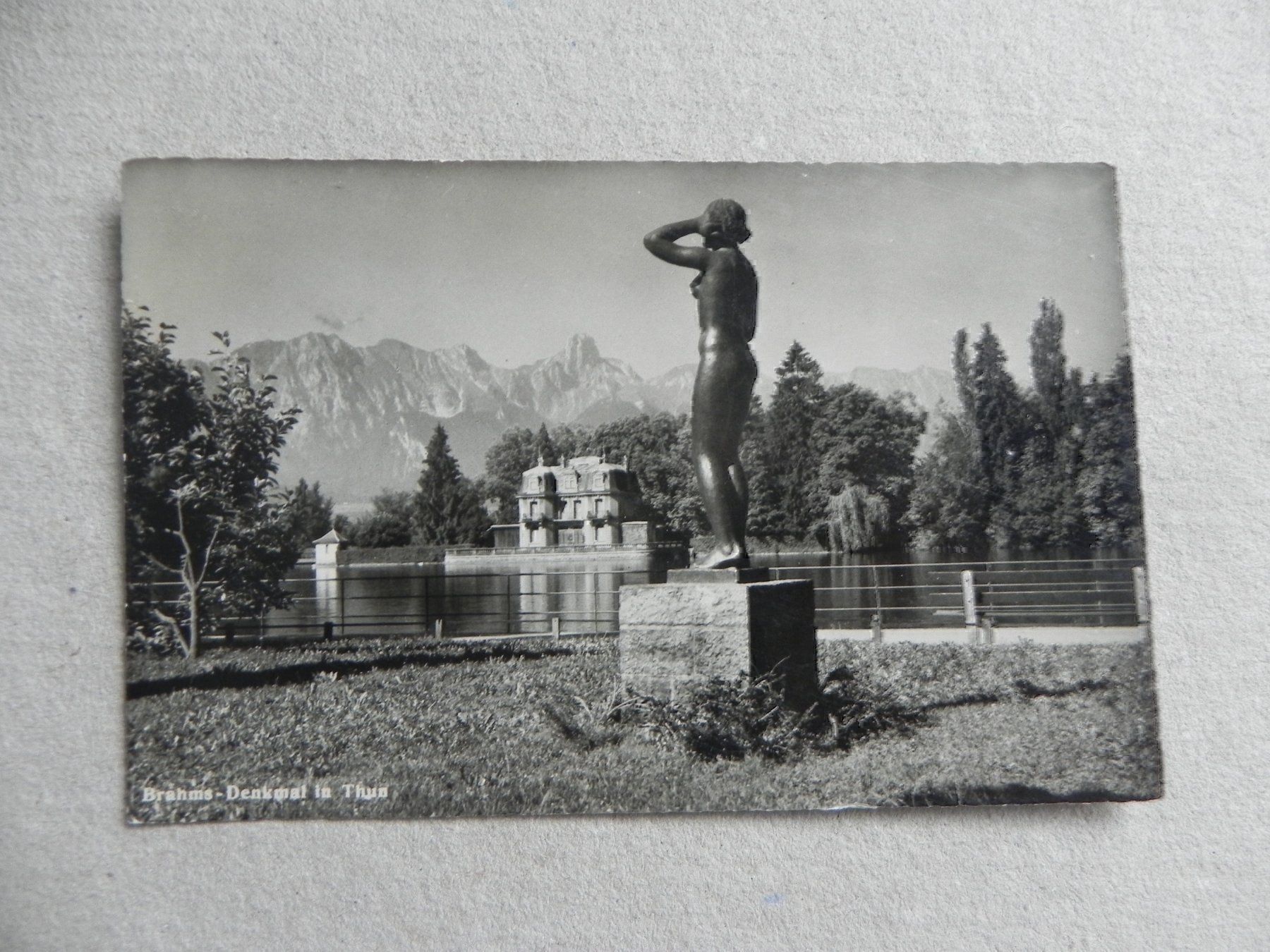 Ansichtskarten: Ansichtskarte Thun Bern Brahms Denkmal – Gebraucht aus Siebnen von krimsie