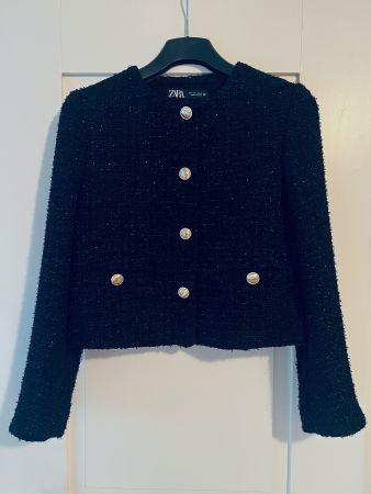 Zara Black Tweed Jacket - Top!