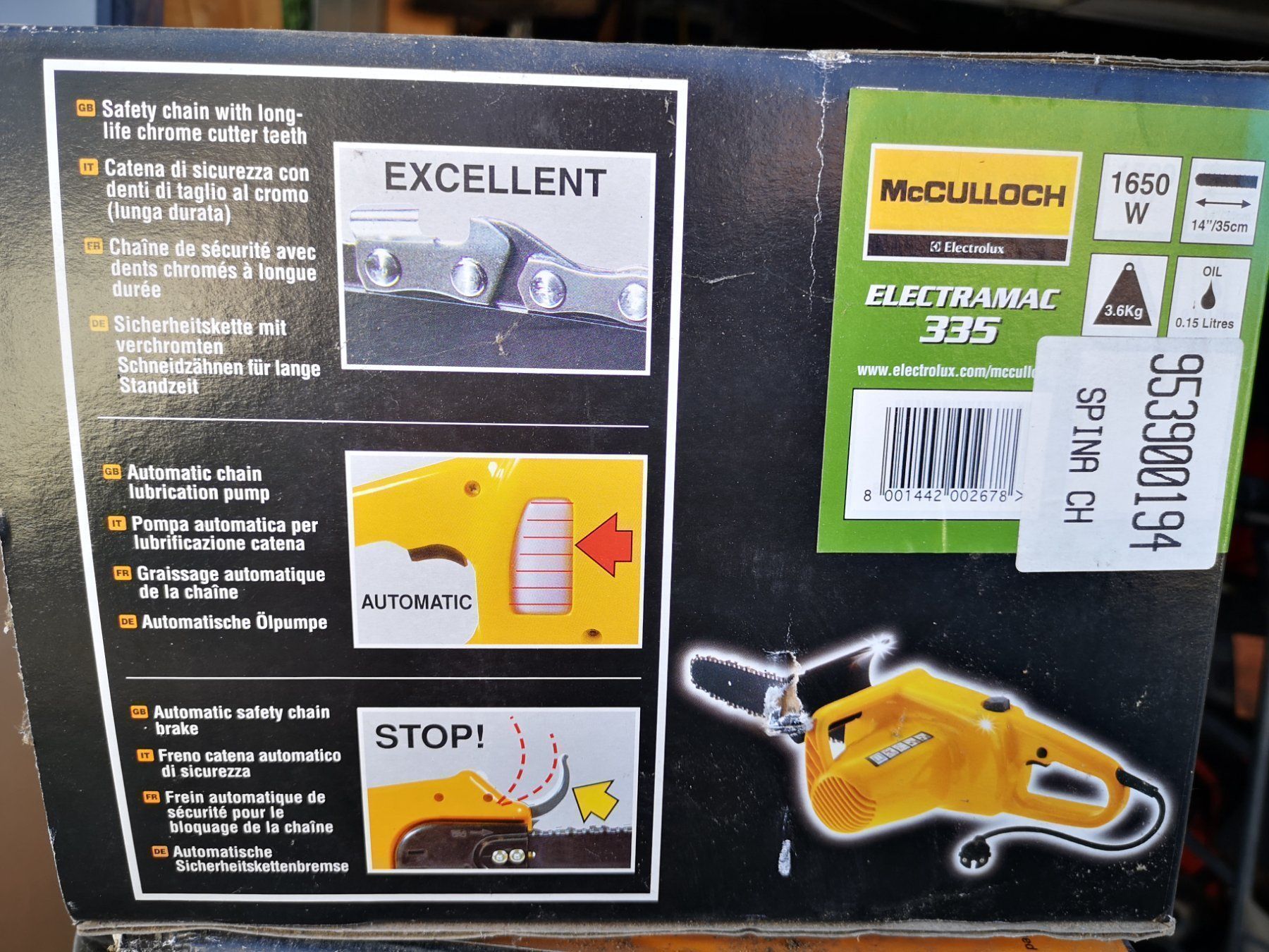 Seghe: Elektro Kettensäge McCulloch – Nuovo e nell'imballaggio originale da Tagelswangen venduto da Axel_36 2