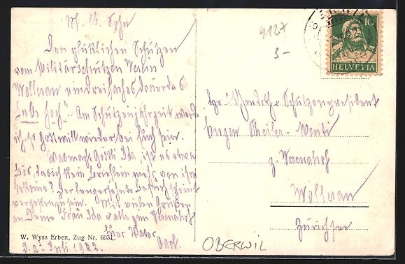 Cartoline postali: AK Oberwil, Sanatorium Franziskusheim – Usato da Berlin venduto da bartko-reher 1