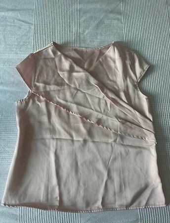 Elegante rosa Wickelbluse