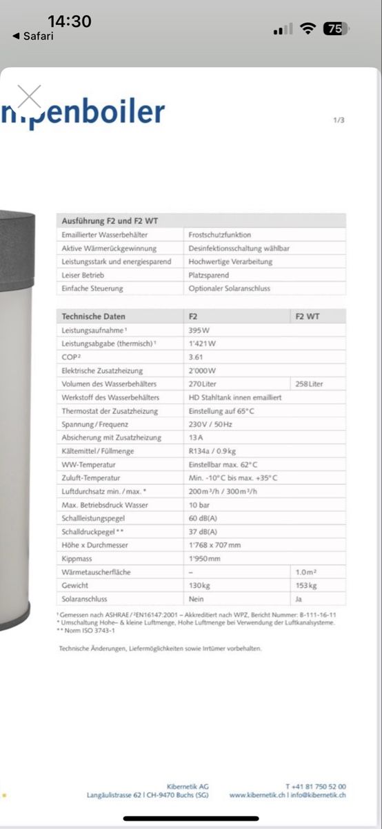 Sanitari: Infos Wp Boiler – Nuovo (secondo la descrizione) da Hunzenschwil venduto da Rikson