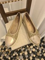 Ballerinas Gabor Gold Glitzer 6 1/2 Damen Schuhe 