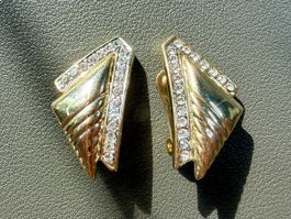 Vintage Ohrringe Clips Luxus Modeschmuck  