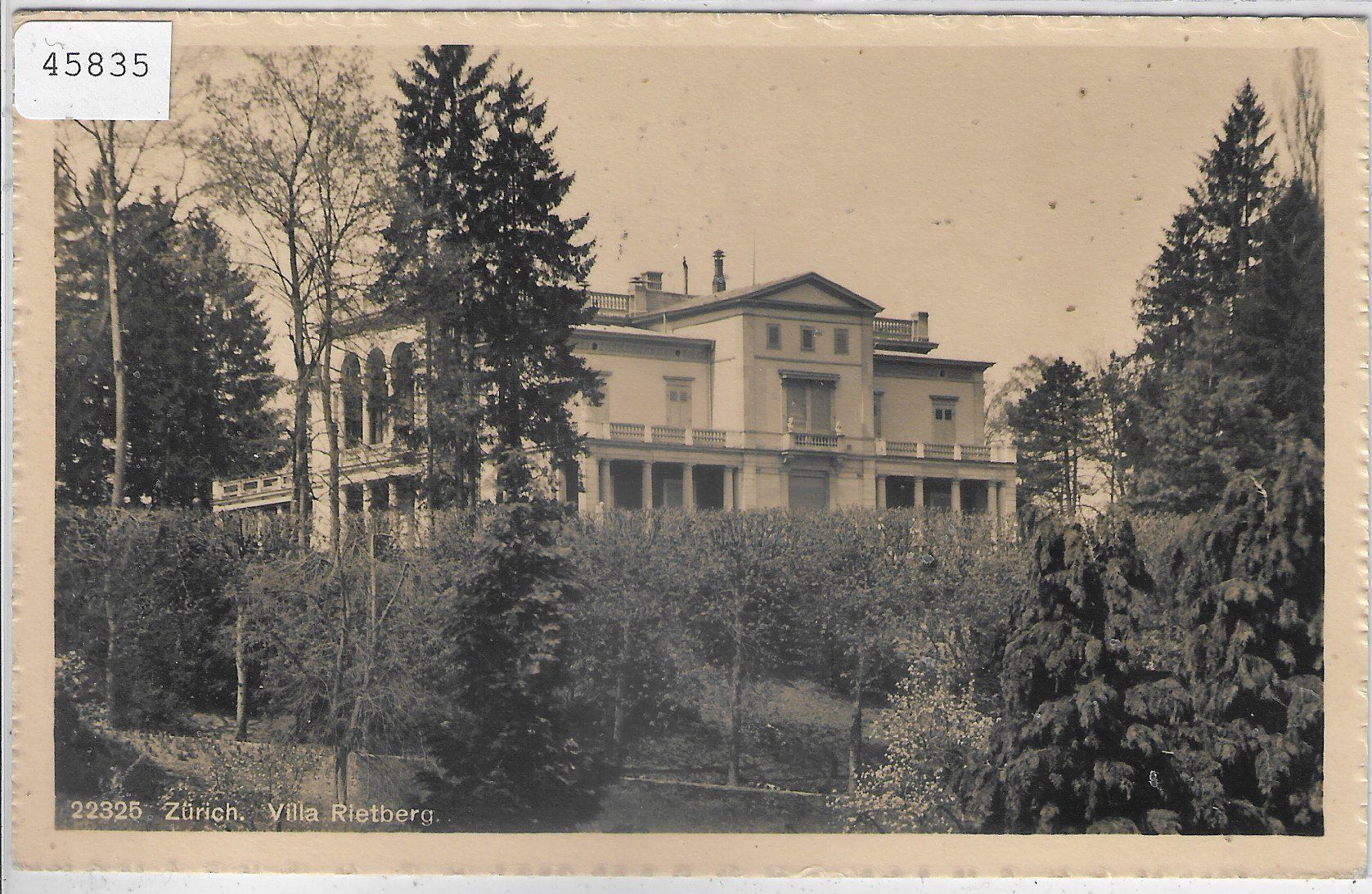 Cartoline postali: Zürich - Villa Rietberg – Usato da Ettingen venduto da Kartenplanet