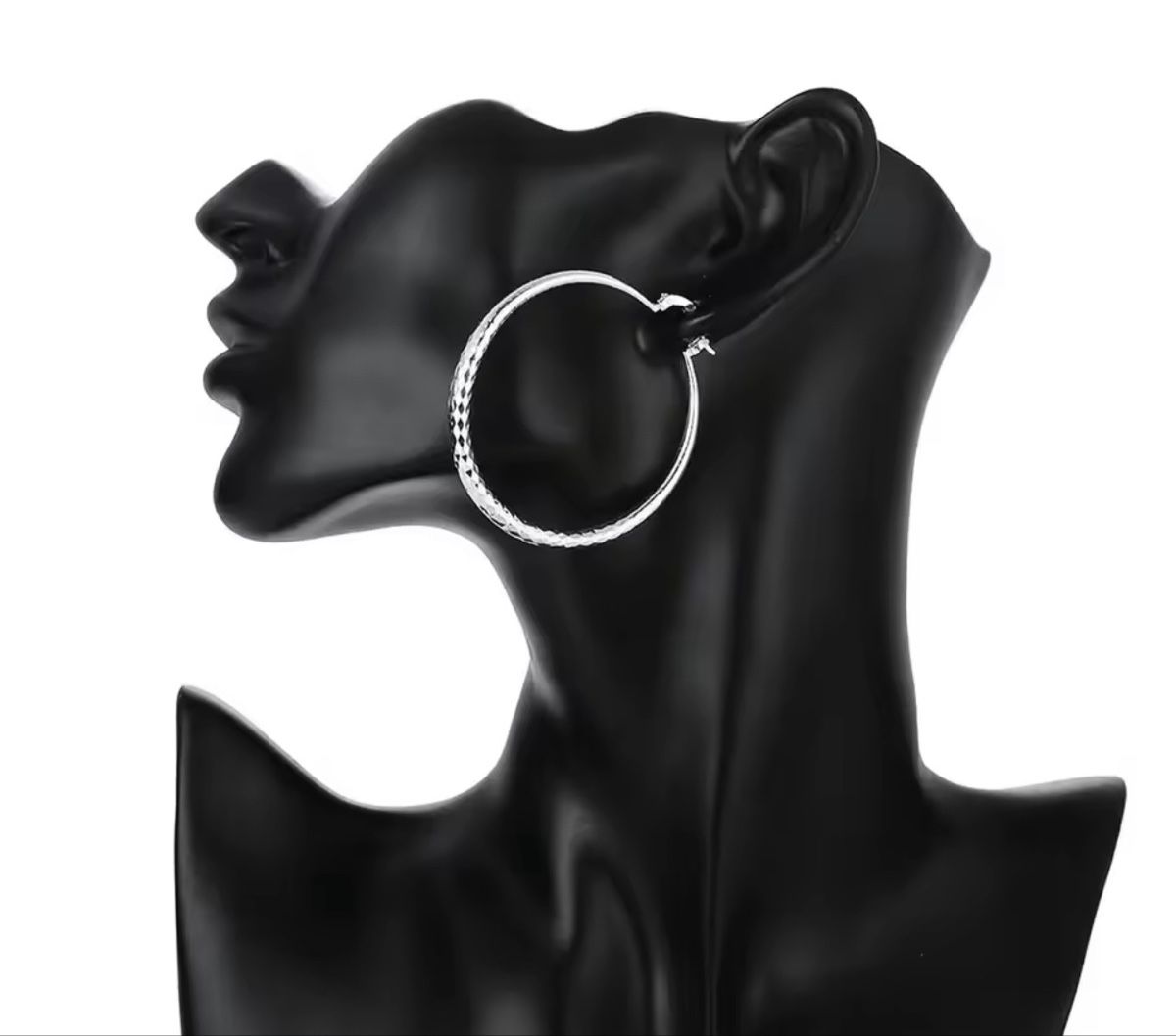 Orecchini pendenti & Orecchini a lobo: Créoles argentées,,Diamètre 5 cm – Nuovo e nell'imballaggio originale da Veytaux venduto da 81v_2xqb 2