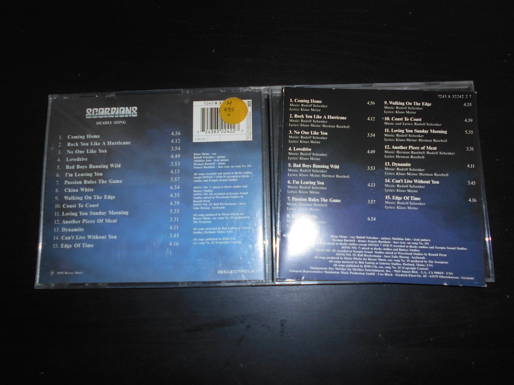 CD: Scorpions – Deadly Sting / 1995 – Usato da Aarberg venduto da witchhunter01 1