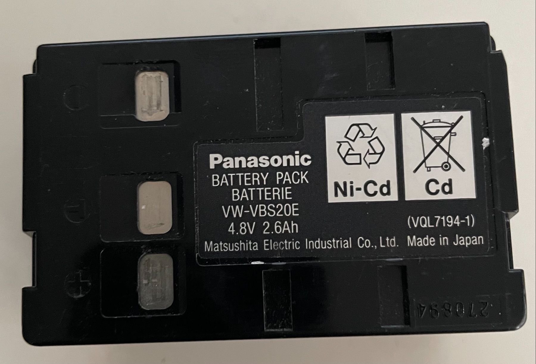 Panasonic Batterie: Panasonic Battery pack Akku – Usato da Riehen venduto da Lord7M7 2