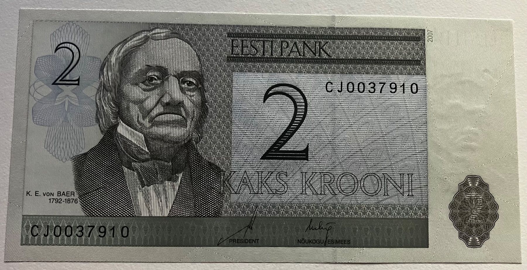 Banconote: Estland 2 Krooni 2007 Neuwertig – Nuovo (secondo la descrizione) da Algetshausen venduto da Carrhard