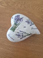 Lavendel Deko Herz Keramik Vintage Shabby Chic Landhaus