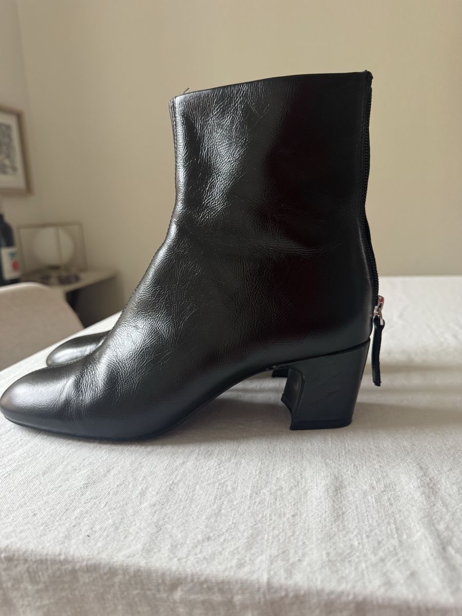 Mango Damenschuhe: Mango leather round toe boot 38 – Gebraucht aus Zürich von Linen218 4