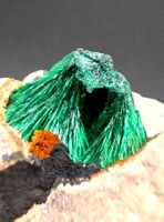 Fibrous Malachite on Matrix - Morocco