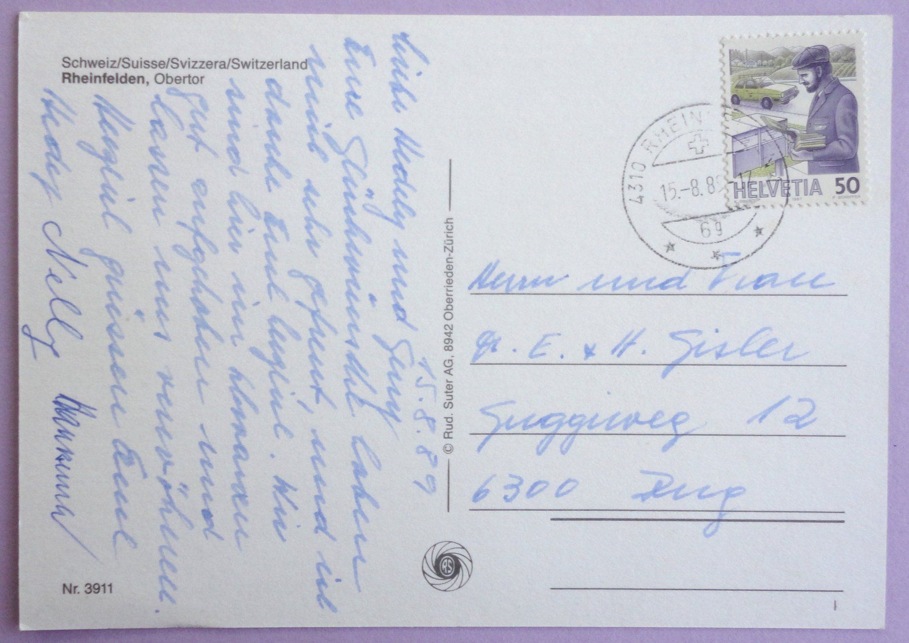 Cartoline postali: Rheinfelden, Obertor – Usato da Fétigny venduto da Billy2miny 1