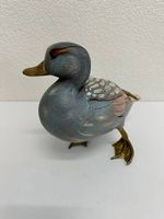 Vintage Deko Ente mit Messingfüssen von Elli Malevolti