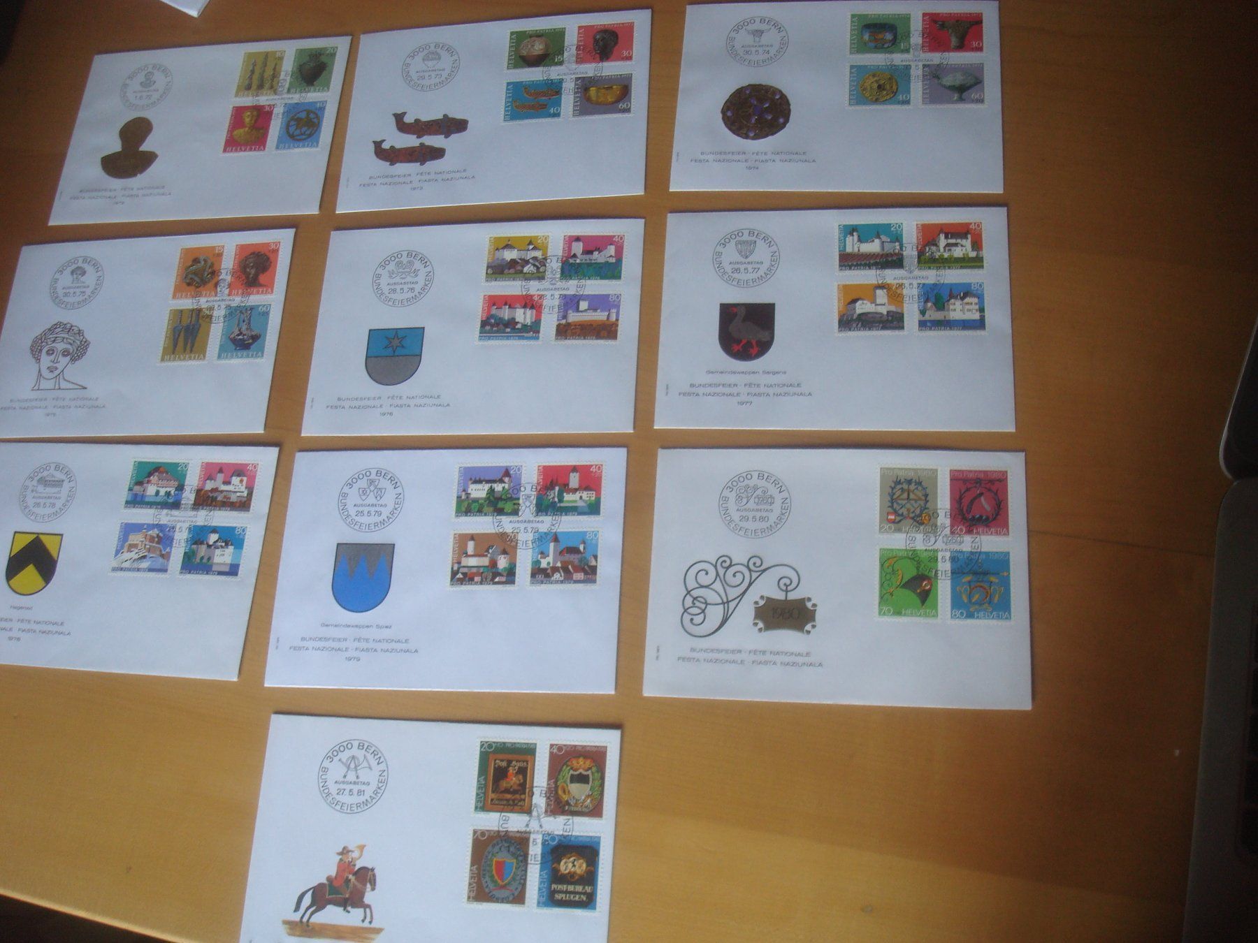 Tutti i francobolli: RR PP 1972 - 1981 FDC Sammlung – Usato da Gordola venduto da Polentaefung