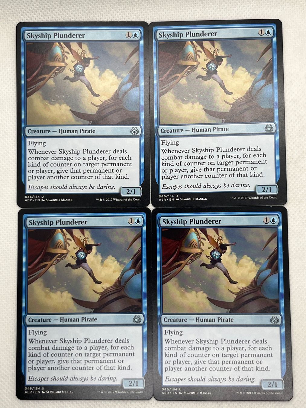 Magic The Gathering Sammelbilder & Trading cards: 4x Magic The Gathering: Skyship Plunderer AER – Gebraucht aus Hinterkappelen von Kim1992